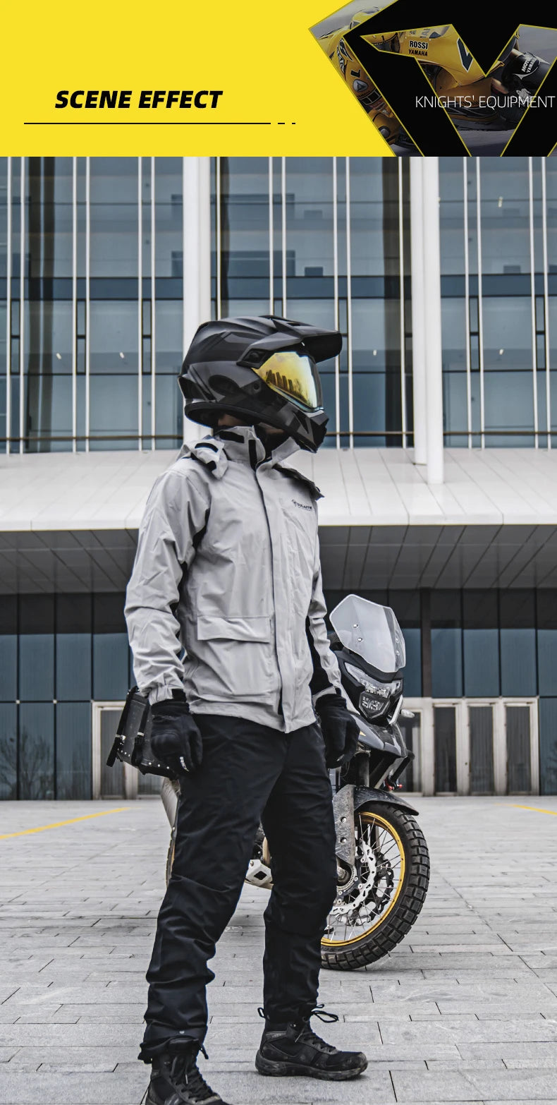 SULAITE Motorcycle Raincoat Suit Men Outdoor Waterproof Rainwear Shoes Cover Ultrathin Rain Coat Cycling Fishing Climbing Jacket