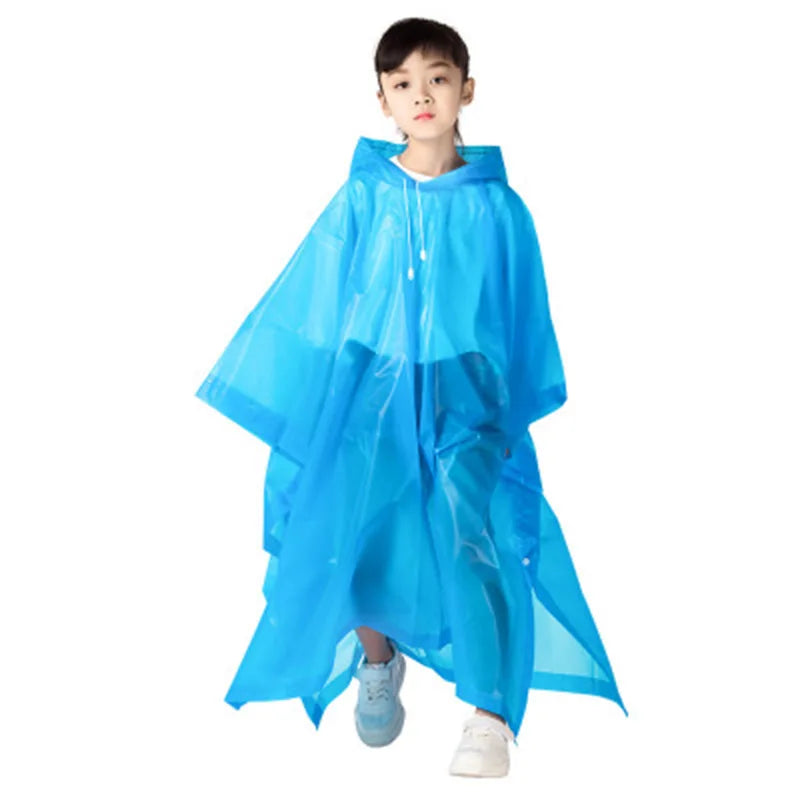 Waterproof Kids Raincoat Fashion Pullover foldable Outdoor Travel Rainwear Children Light weight Eva Rain Cover Child Дождевик