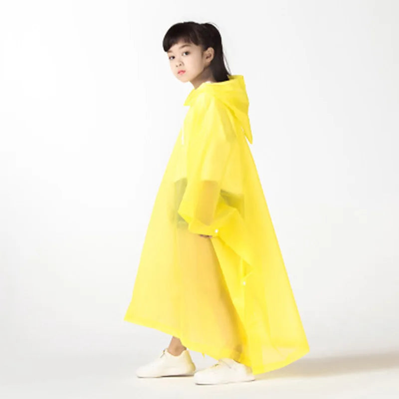 Waterproof Kids Raincoat Fashion Pullover foldable Outdoor Travel Rainwear Children Light weight Eva Rain Cover Child Дождевик