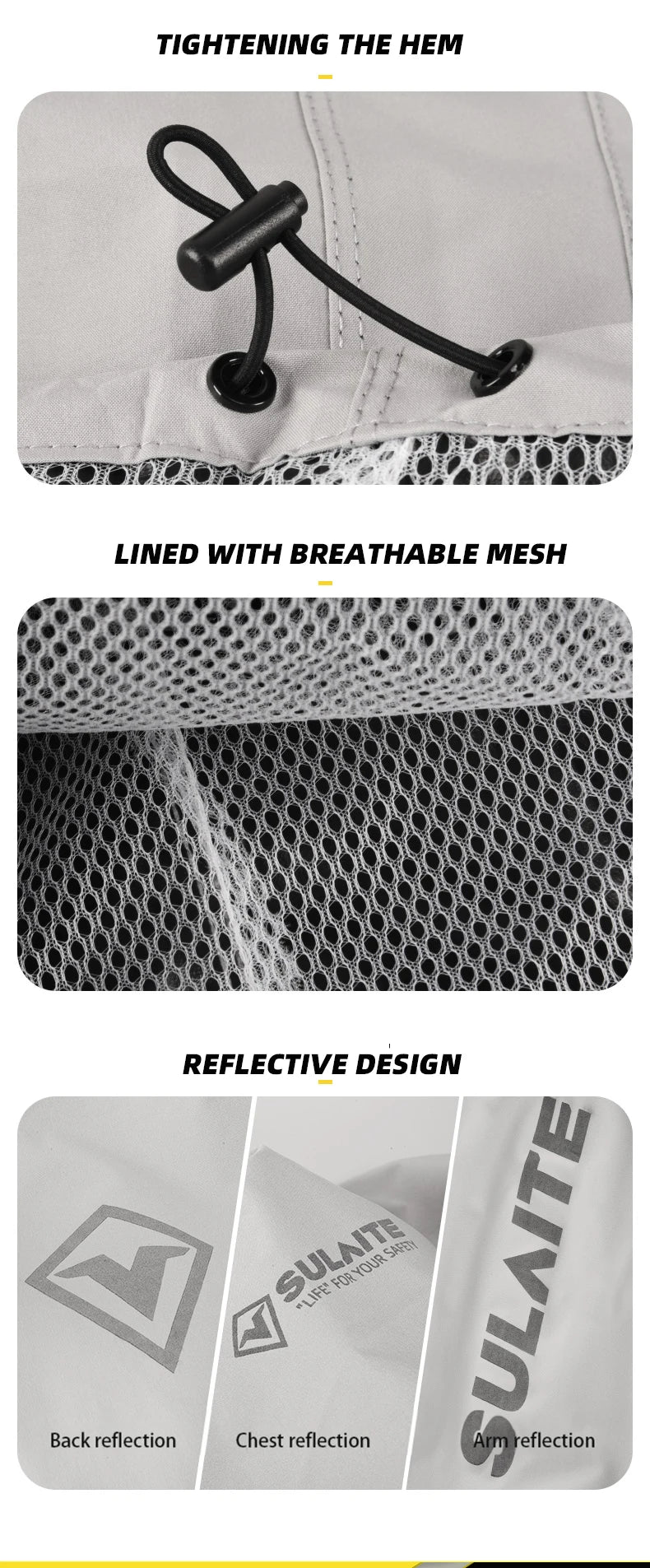 SULAITE Motorcycle Raincoat Suit Men Outdoor Waterproof Rainwear Shoes Cover Ultrathin Rain Coat Cycling Fishing Climbing Jacket