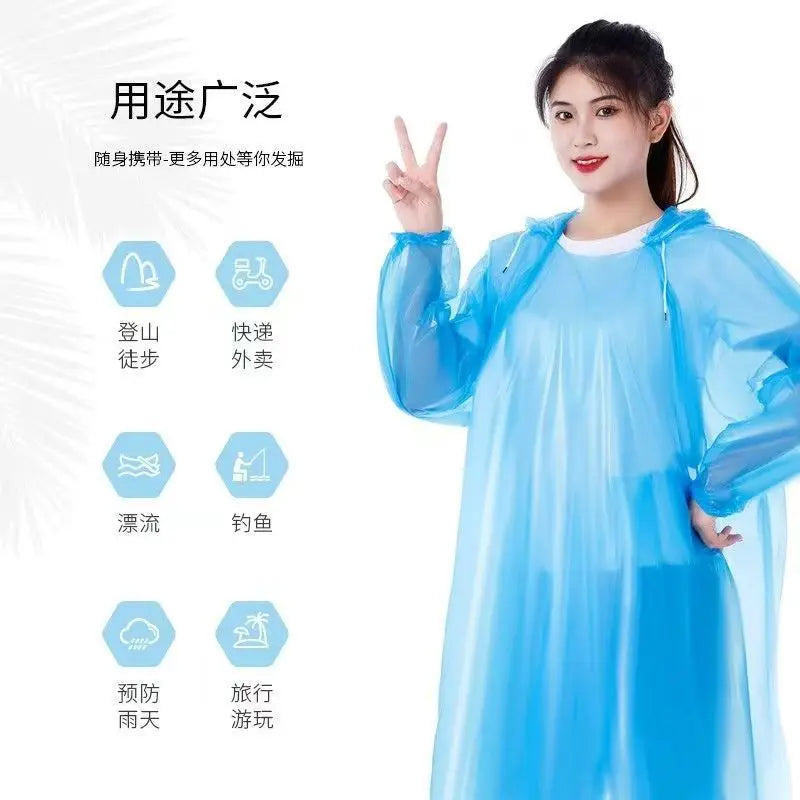 Disposable Raincoat Long Full Body Rainstorm Proof Raincoat and Rainpants for Adults