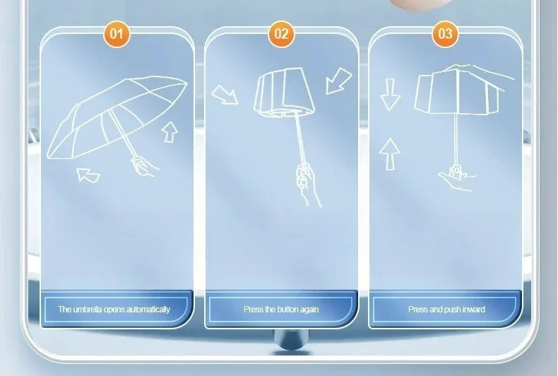 Men Women Umbrella  Fully Automatic Reverse Folding Umbrella with Windproof Reflective Stripe UV Umbrellas