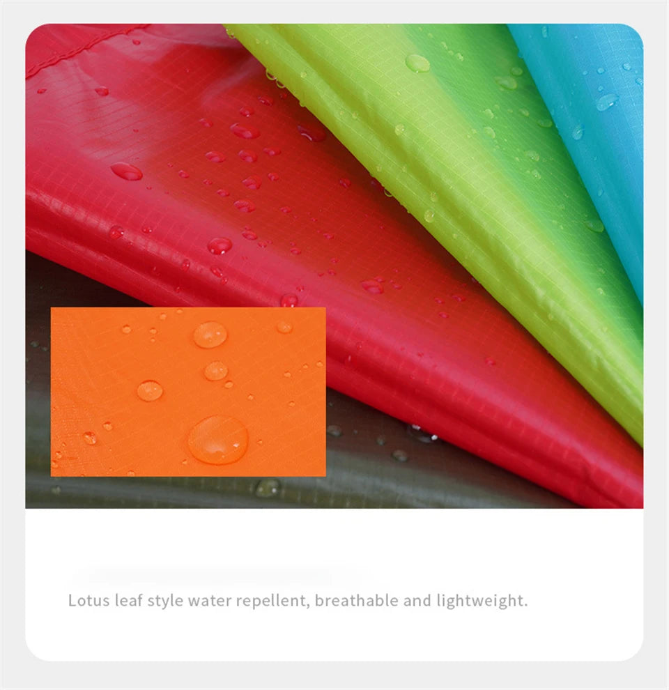 Outdoor 3 In 1 Raincoat Hooded Sleeve Waterproof Rain Poncho Motorcycle Rain Cover Camping Hiking Travel Portable Rainwear Tent