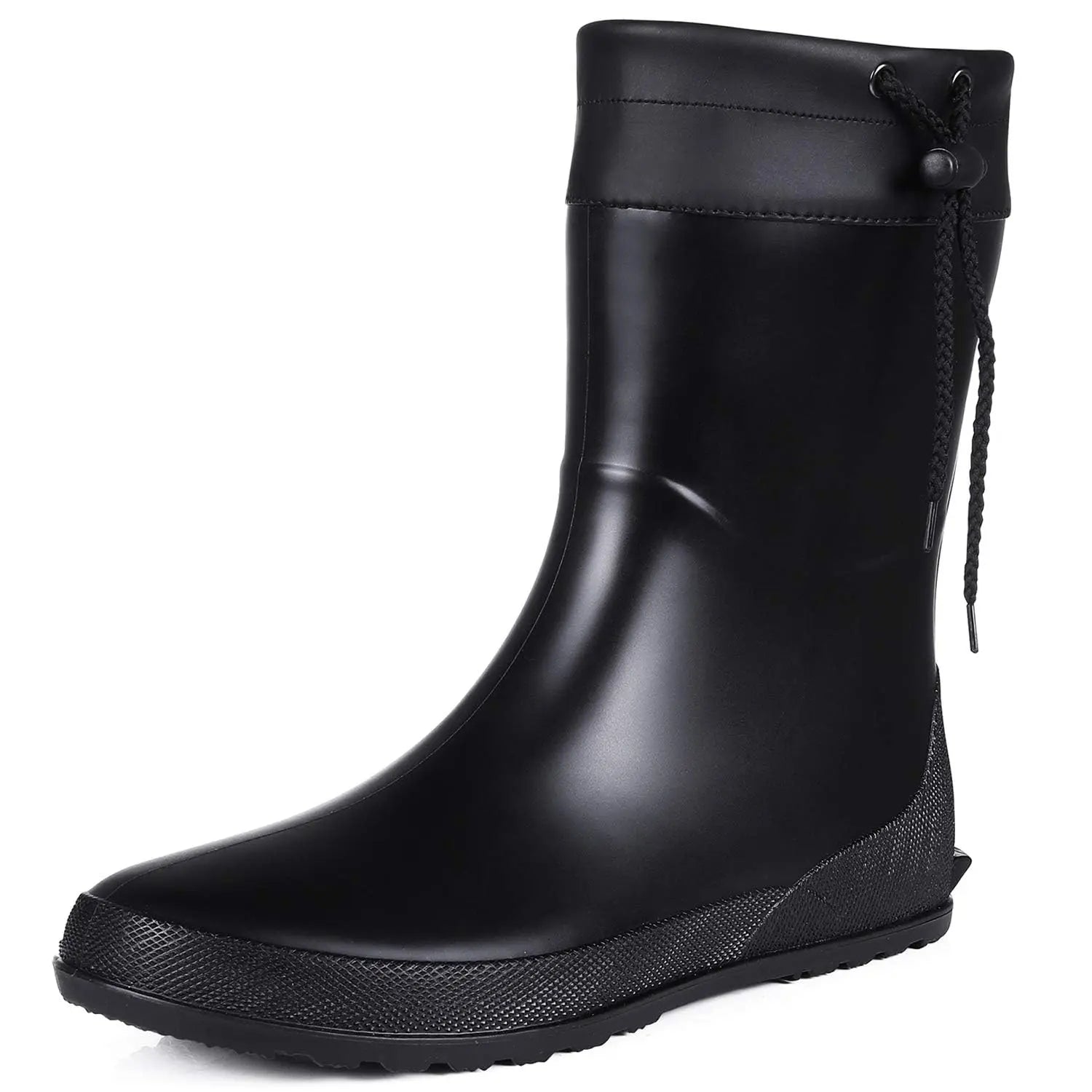 Crestar Mid Calf Rain Boots For Women Fashion Collar Gardening Boots Outdoor Ultra Lightweight Portable Waterproof Garden Shoes