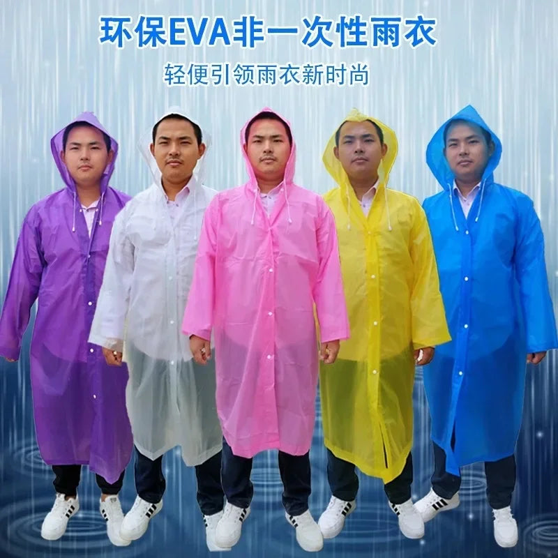 2PC/1PC Adult Raincoat Men Women Portable Waterproof Jacket Home Accessories Wind and Water Resistant Umbrella Rain