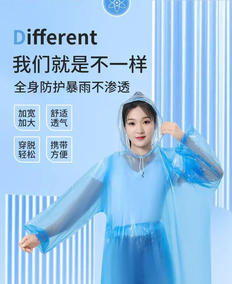 Disposable Raincoat Long Full Body Rainstorm Proof Raincoat and Rainpants for Adults