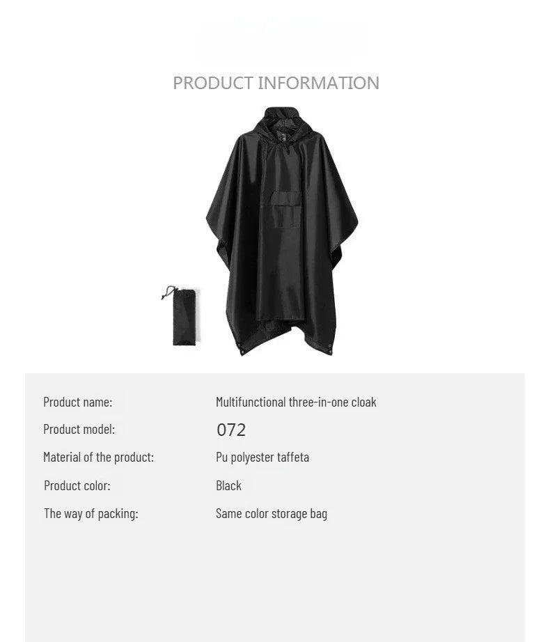 Rain Coat Waterproof Travel Raincoat Waterproof Rain Poncho Hooded Lightweight For Outdoor Hiking Fishing Climbing Men And Women