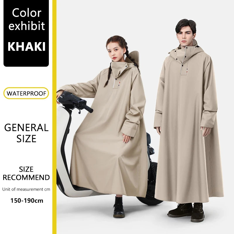 SEAMETAL Thickened Adult Motorcycle Raincoat Electric Bike Rain Coat Men Women Durable Waterproof Riding Gear Rider Raincoat