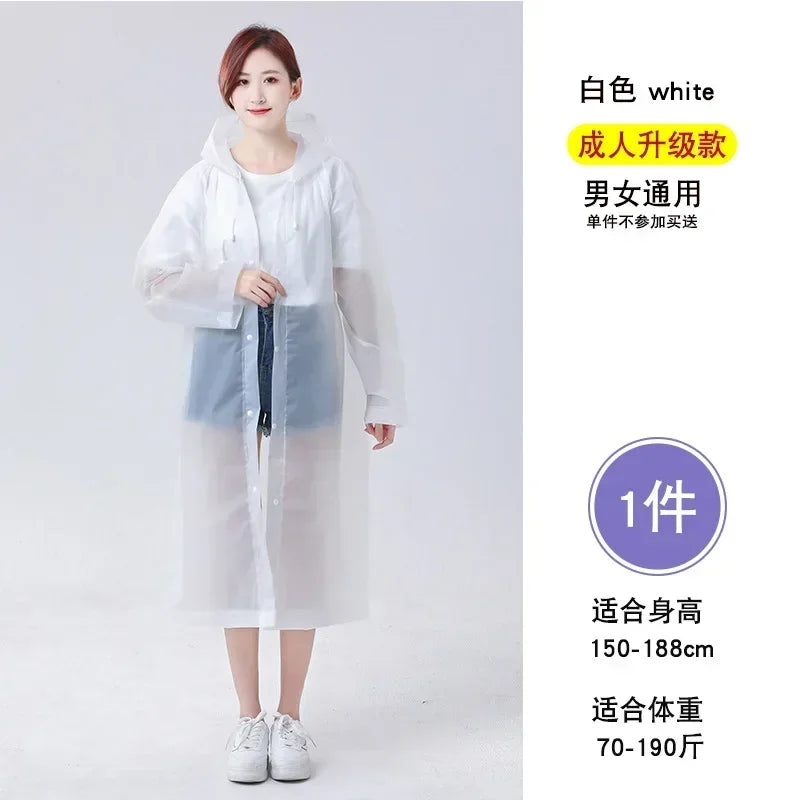 2PC/1PC Adult Raincoat Men Women Portable Waterproof Jacket Home Accessories Wind and Water Resistant Umbrella Rain