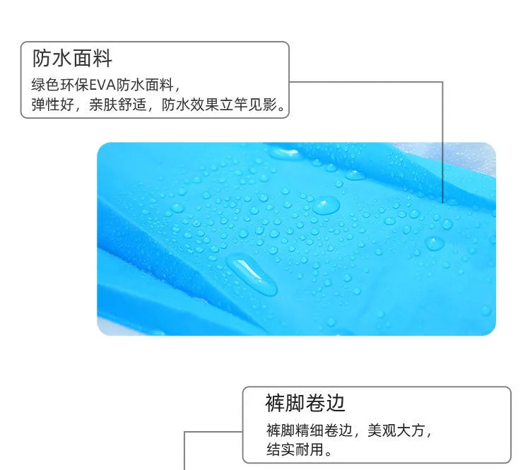 Single Rain Pants Long Thick Outdoor Portable Non-disposable Waterproof Thickening Rain Pants for Men Women Walking Drift Half