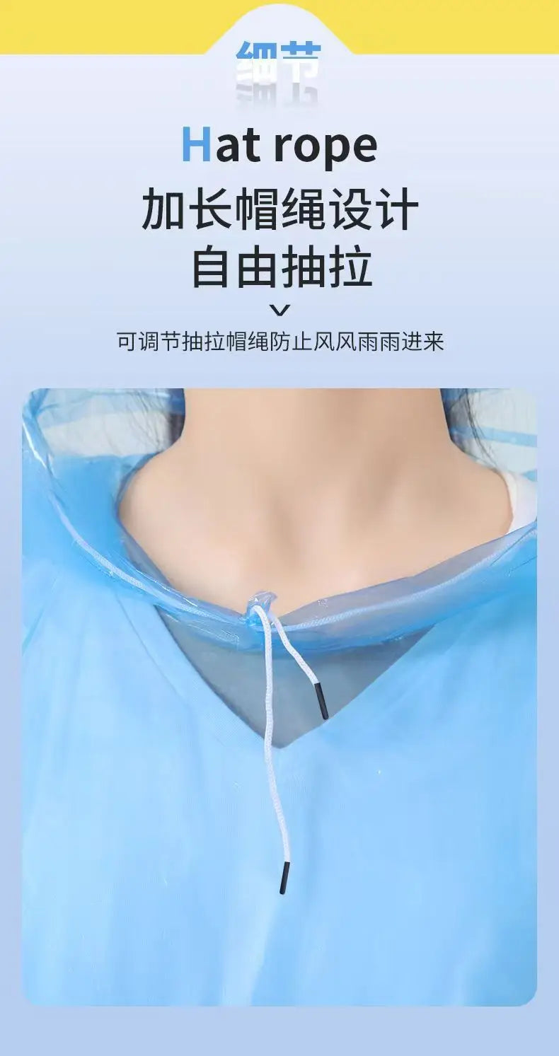 Disposable Raincoat Long Full Body Rainstorm Proof Raincoat and Rainpants for Adults