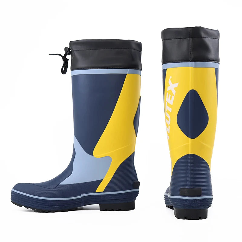 Men's Spring Summer New Mid-High Tube Breathable Rubber Warm Waterproof Faionable Comfortable Anti-Slip Rain Boots