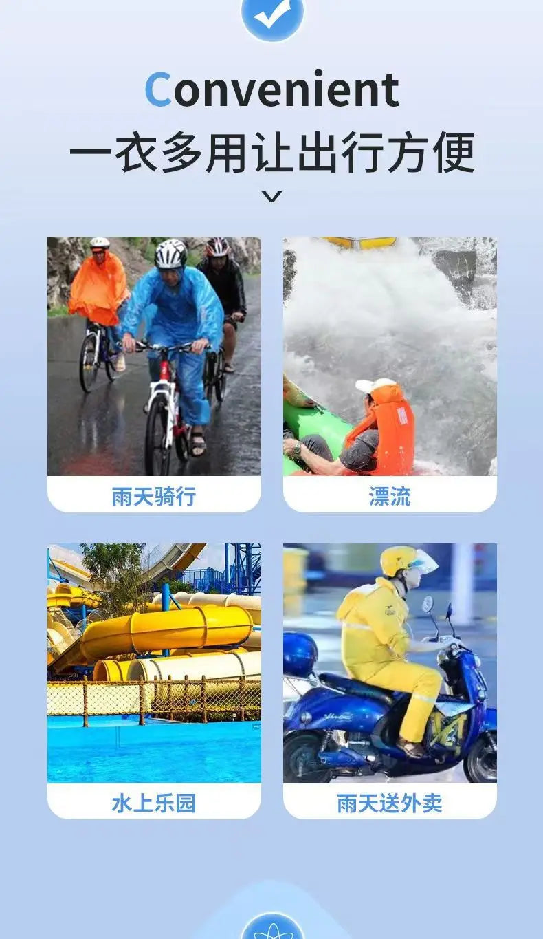 Disposable Raincoat Long Full Body Rainstorm Proof Raincoat and Rainpants for Adults