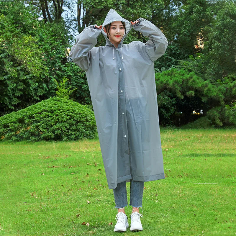 rain coat poncho EVA Rain Suit - Windproof & Waterproof Full-Coverage Raincoat - Thick Unisex Outdoor Gear for Travel/Camping