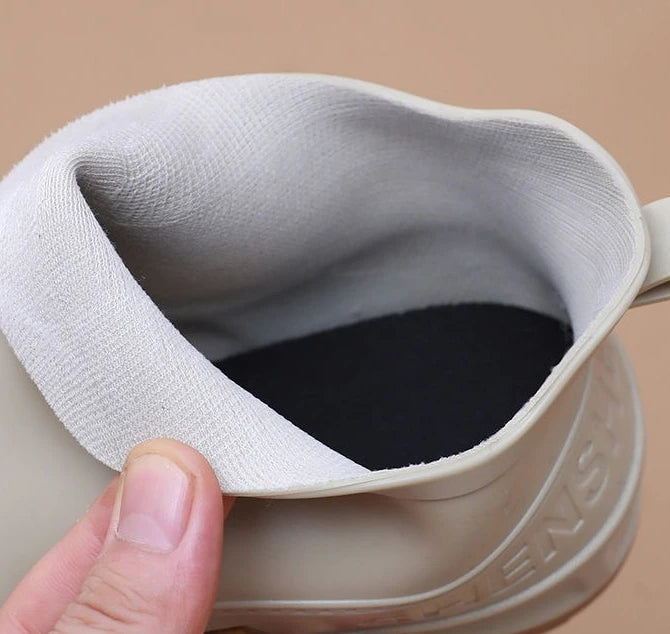 Waterproof Ankle Rain Boots for Men Chef Kitchen Fleece-lined Man Shoes Work Fashion Rainy Day Non-slip Garden Fishing Wellies