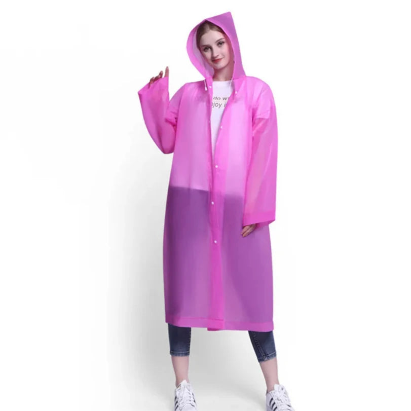 Non-Disposable Padded Adult Raincoat Outdoor Travel EVA Hiking Poncho Rain Suit Rain Waterproof Rain Gear