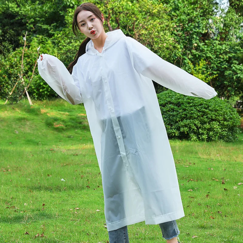 rain coat poncho EVA Rain Suit - Windproof & Waterproof Full-Coverage Raincoat - Thick Unisex Outdoor Gear for Travel/Camping