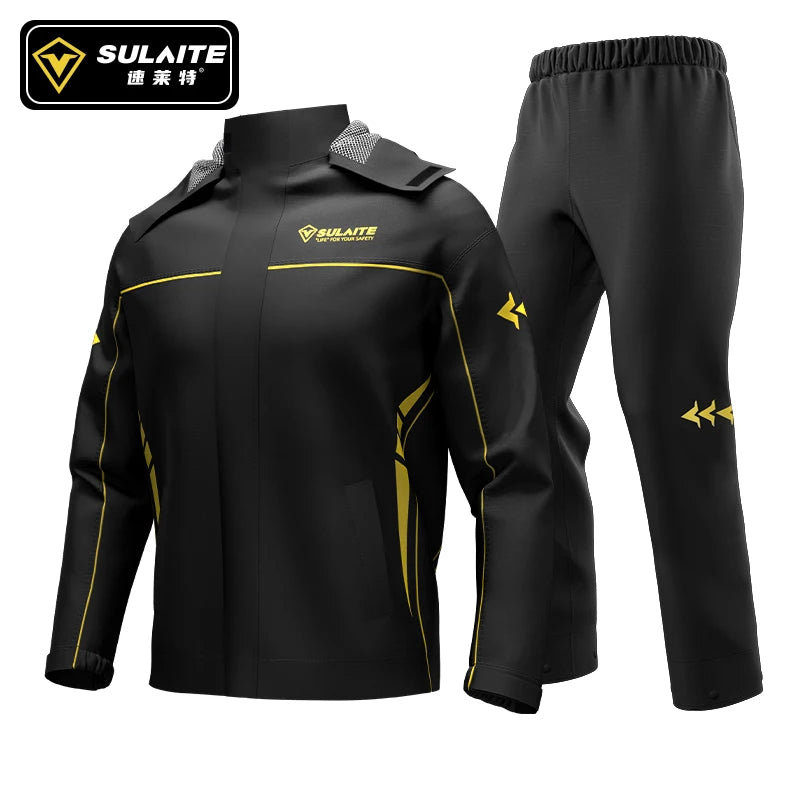 SULAITE Motorcycle Raincoat Suit Men Outdoor Waterproof Rainwear Shoes Cover Ultrathin Rain Coat Cycling Fishing Climbing Jacket