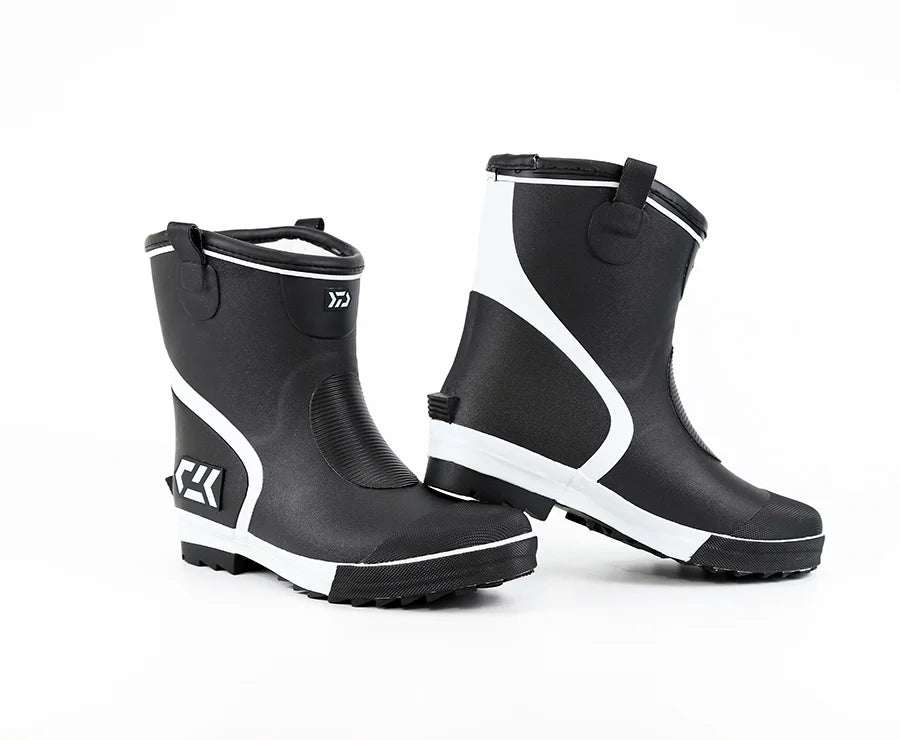 Thiened Fce Lined Rubber Rain Boots Men's Mid-Calf Warm Waterproof Non-Slip Fiing Boots Cold Resistant Booties