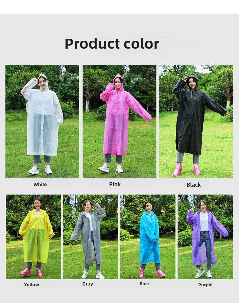 rain coat poncho EVA Rain Suit - Windproof & Waterproof Full-Coverage Raincoat - Thick Unisex Outdoor Gear for Travel/Camping