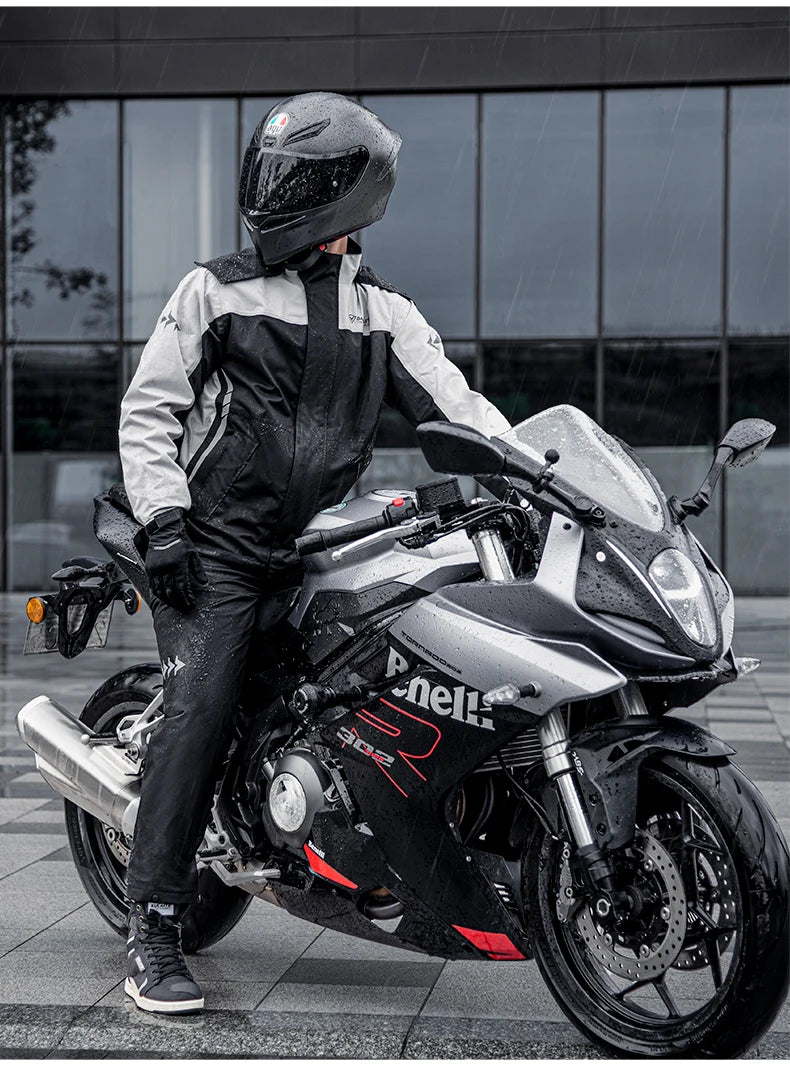 SULAITE Motorcycle Raincoat Suit Men Outdoor Waterproof Rainwear Shoes Cover Ultrathin Rain Coat Cycling Fishing Climbing Jacket