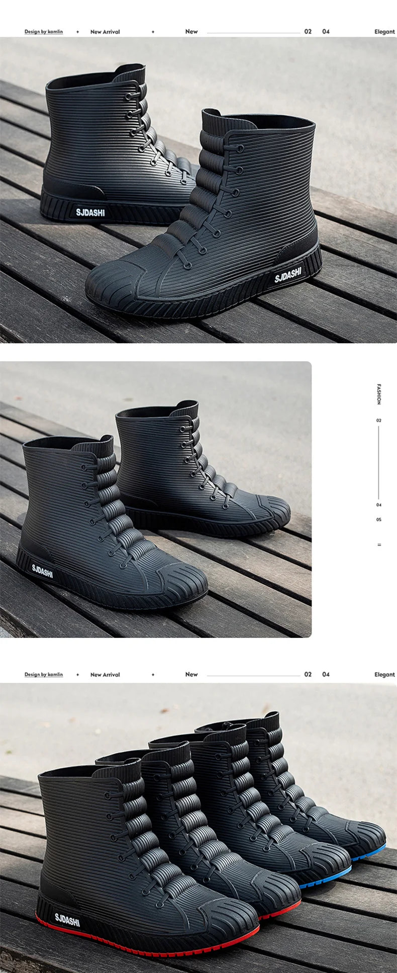 Rain Boots For Men Women Summer Casual Mid-calf Waterproof Shoes Winter Lining With Fleece Warm Anti-slip Wear-resistant Outdoor