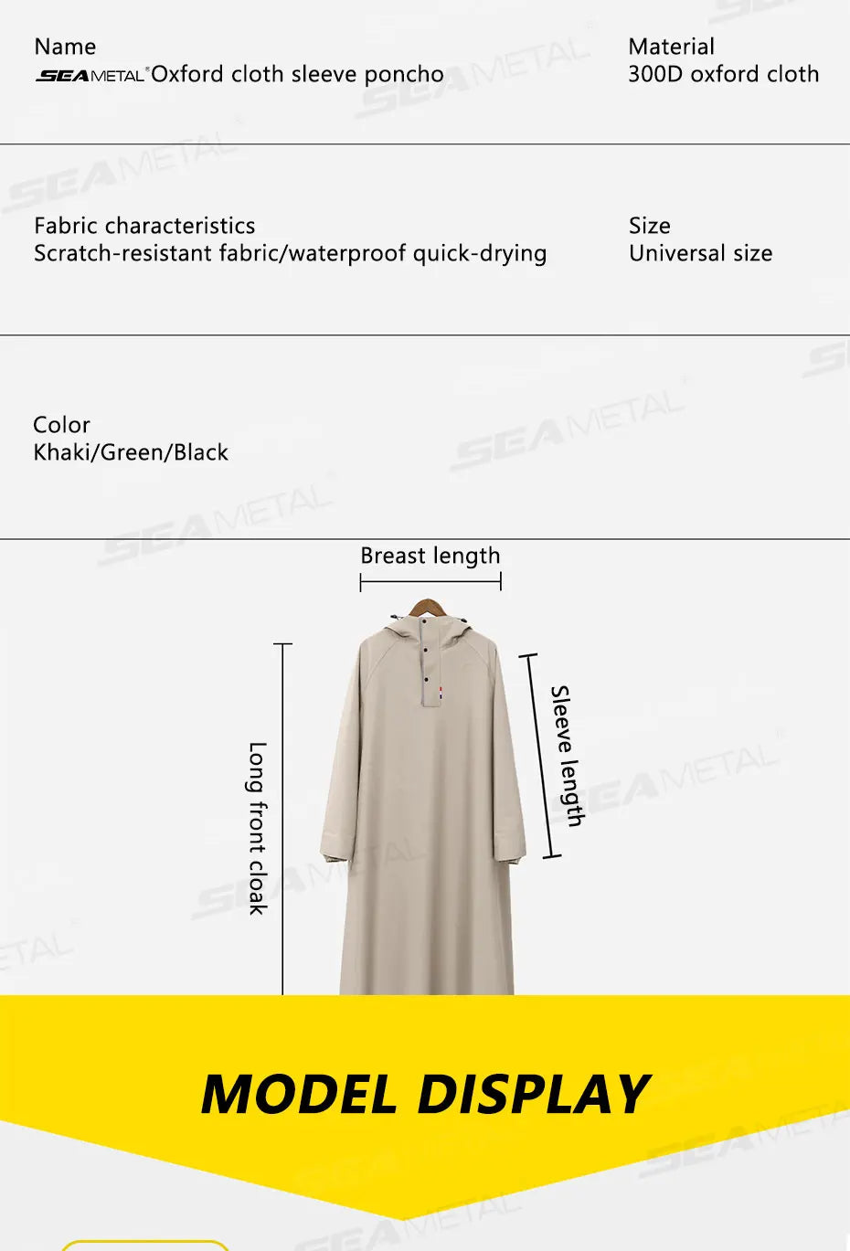 SEAMETAL Thickened Adult Motorcycle Raincoat Electric Bike Rain Coat Men Women Durable Waterproof Riding Gear Rider Raincoat