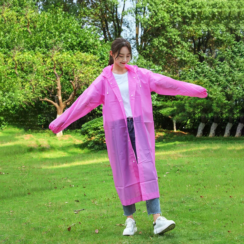 rain coat poncho EVA Rain Suit - Windproof & Waterproof Full-Coverage Raincoat - Thick Unisex Outdoor Gear for Travel/Camping