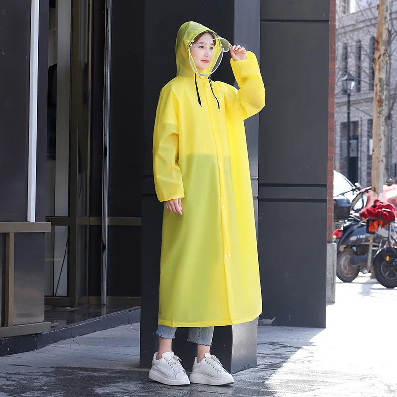EVA Outdoor Non-Disposable Integrated Raincoat, Portable and Thickened Raincoat, Team Building, Concert and Travel