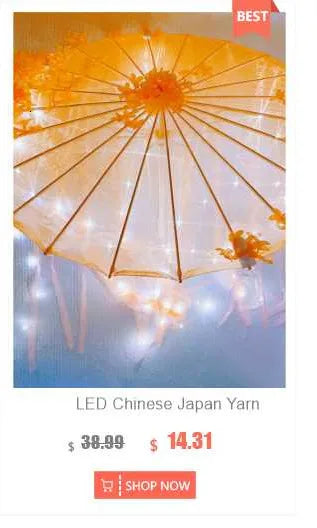 LED Yarn Silk Cloth Lace Decorative Umbrella Beach Parasol Princess Chinese Japan Umbrella Drama Craft Umbrella Cosplay