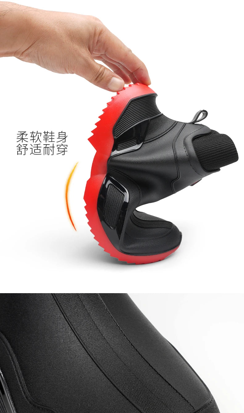 Winter Warm Men's Waterproof Shoes Women's Short Rain Boots Plus Velvet Couple Rain Boots