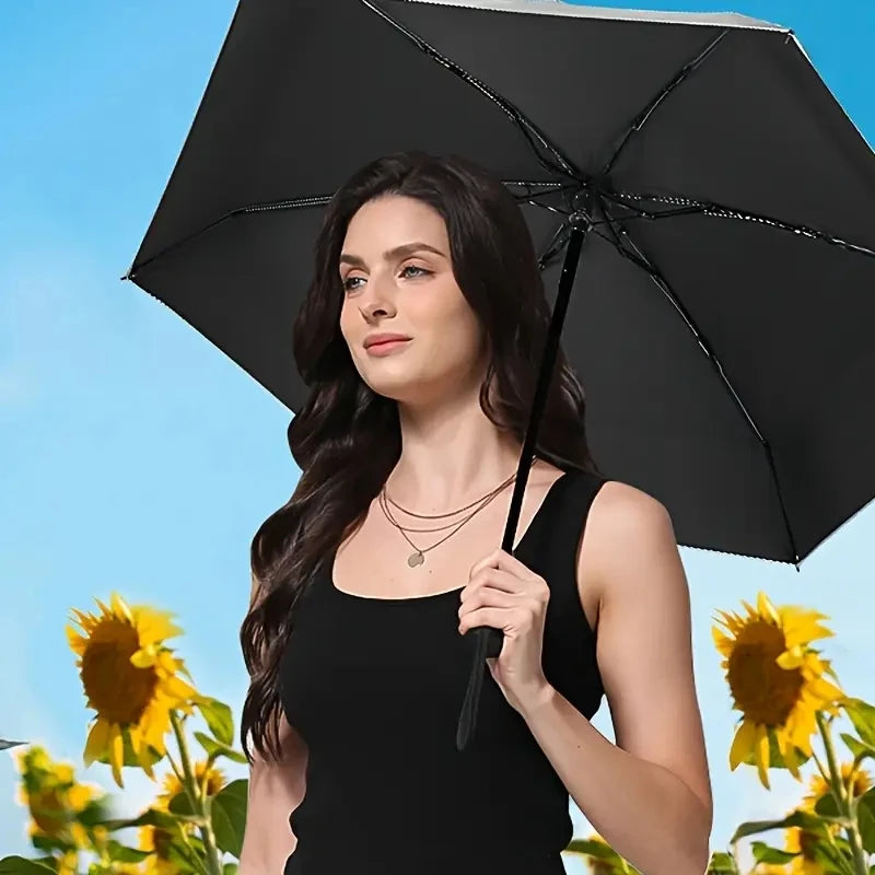 Compact Travel Mini Umbrella Uv Protection Capsule Umbrella 5 Fold Ultra Lightweight Sunshade Umbrellas Protable Manual