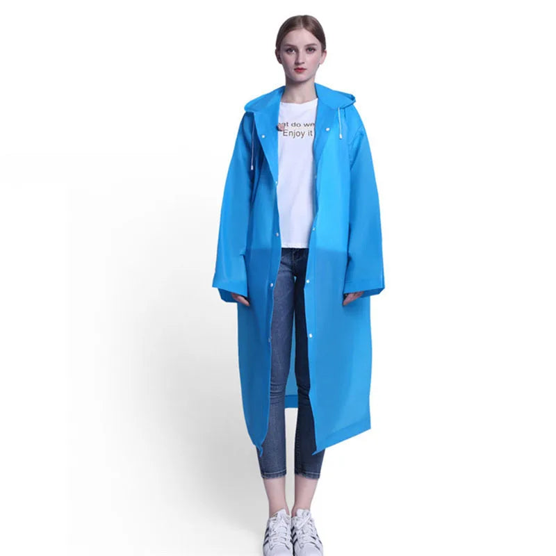 Non-Disposable Padded Adult Raincoat Outdoor Travel EVA Hiking Poncho Rain Suit Rain Waterproof Rain Gear