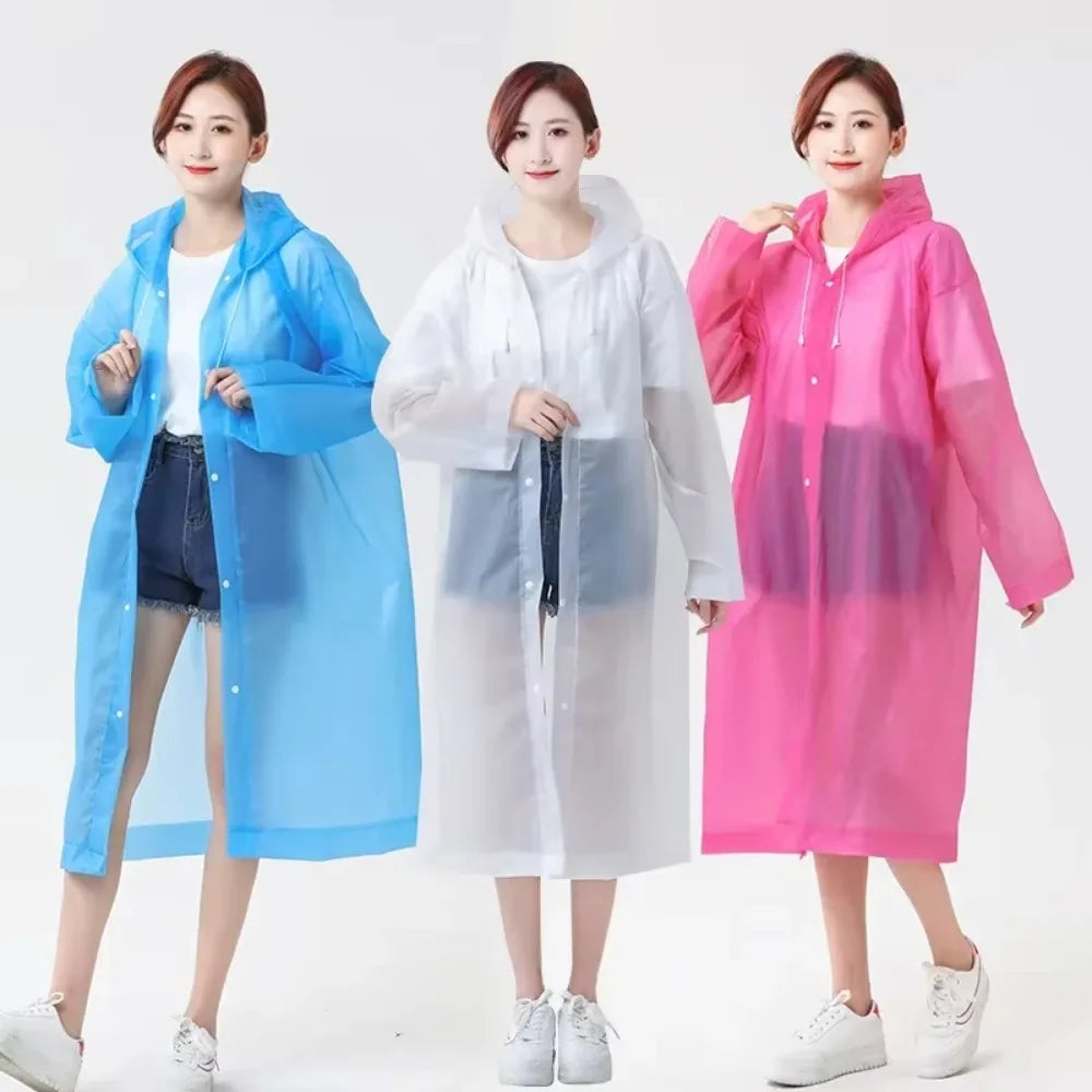 2PC/1PC Adult Raincoat Men Women Portable Waterproof Jacket Home Accessories Wind and Water Resistant Umbrella Rain