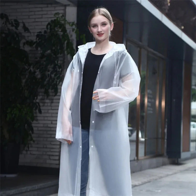 Non-Disposable Padded Adult Raincoat Outdoor Travel EVA Hiking Poncho Rain Suit Rain Waterproof Rain Gear
