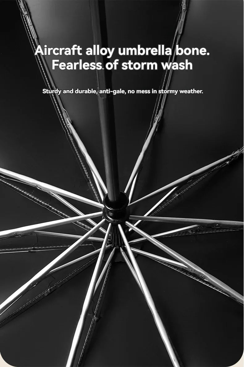 Big Umbrella Windproof Strong With Reflective Stripe Reverse Automatic Fold Umbrella UV Umbrella Insulation Portable Parasol