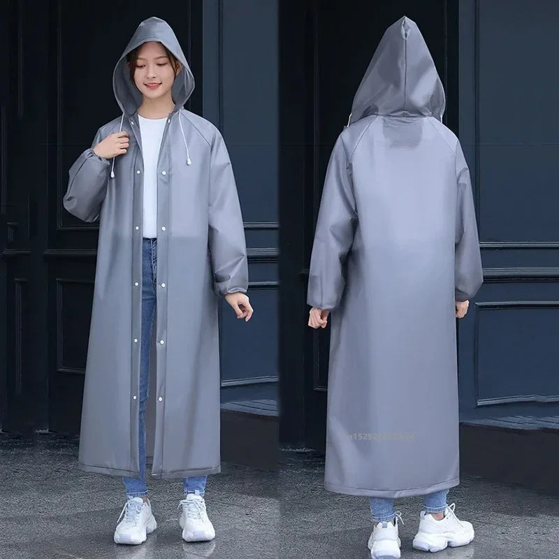 Adult long raincoatDisposable raincoat, portable raincoat, durable waterproof travel hooded raincoat, fishing and camping