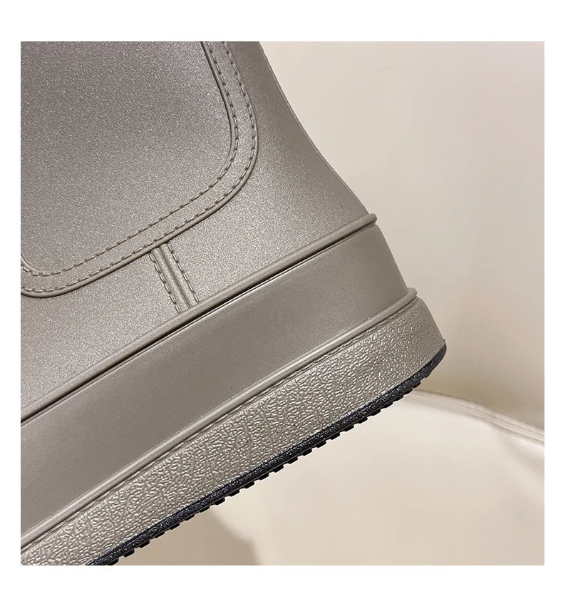 Lady Rain Boots Fashion Non-slip Soft Comfort Waterproof Rain Boots Women Outdoor Hiking School Rainy Days On Foot Camping