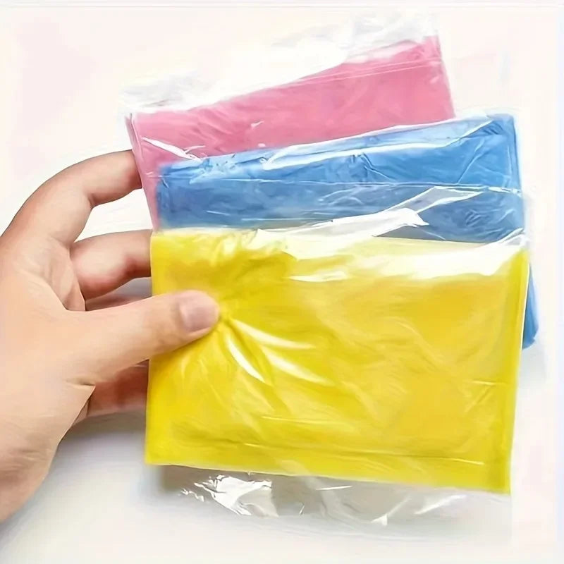 5/10PCS Compact Disposable Rain Poncho Lightweight Emergency Rainwear for Outdoor Camping Hiking Travel Rain Protection Gear