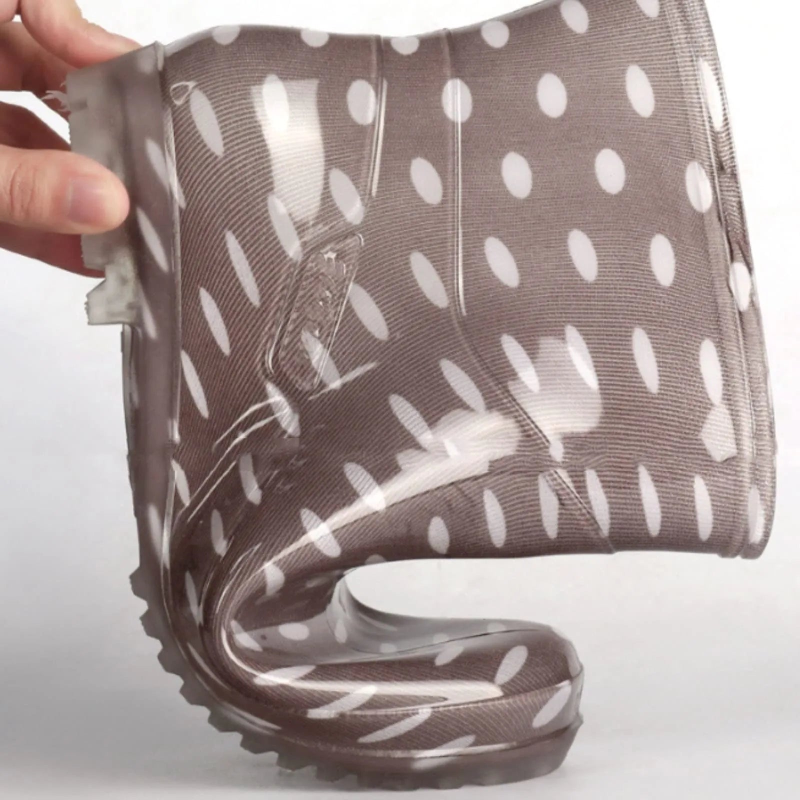 Black Polka Dots Women's Rain Shoes Waterproof And Non-slip Kitchen Work Rubber Shoes Pvc Short Tube Rain Boots Summer Shoes