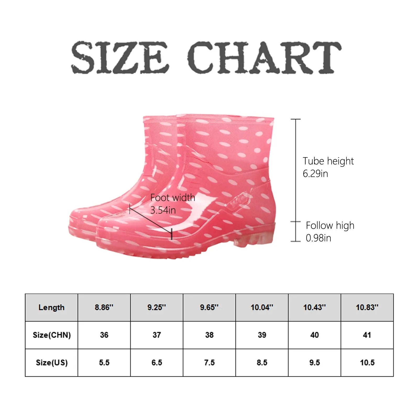 Black Polka Dots Women's Rain Shoes Waterproof And Non-slip Kitchen Work Rubber Shoes Pvc Short Tube Rain Boots Summer Shoes