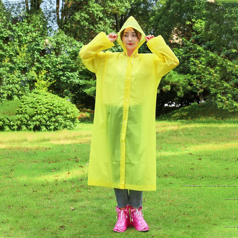 rain coat poncho EVA Rain Suit - Windproof & Waterproof Full-Coverage Raincoat - Thick Unisex Outdoor Gear for Travel/Camping
