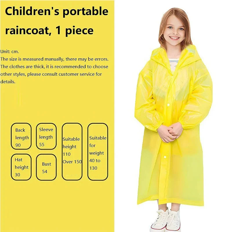 Raincoat Waterproof Raincoat Waterproof Poncho Infant Rain Coat for Boy Girl's Yellow Raincoat XYJ02