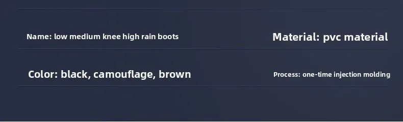 Thickened Cotton Lined Long Tube Winter Rain Boots Men's High Top round Toe Water Shoes Kitchen Shoes with Fleece Men's Rain Sho