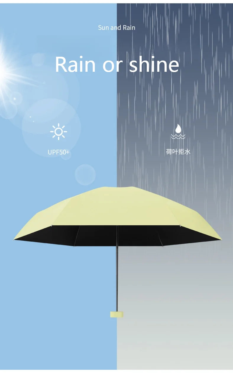 Mini Sun Umbrella, Protective and UV Resistant, Rain Or Shine