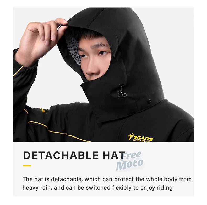 SULAITE Motorcycle Raincoat Suit Men Outdoor Waterproof Rainwear Shoes Cover Ultrathin Rain Coat Cycling Fishing Climbing Jacket