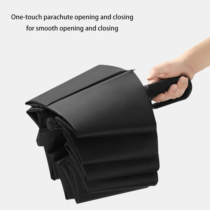 Fully automatic buckle sun umbrella for sunny and rainy days foldable and convenient rainproof sun-proof and UV-proof parasol