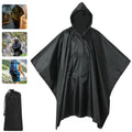 3 In 1 Outdoor Military Raincoat Hooded Sleeve Waterproof Rain Poncho Motorcycle Rain Cover Camping Hiking Travel Rainwear Tent