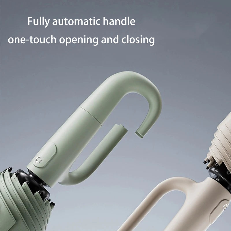 Fully automatic buckle sun umbrella for sunny and rainy days foldable and convenient rainproof sun-proof and UV-proof parasol