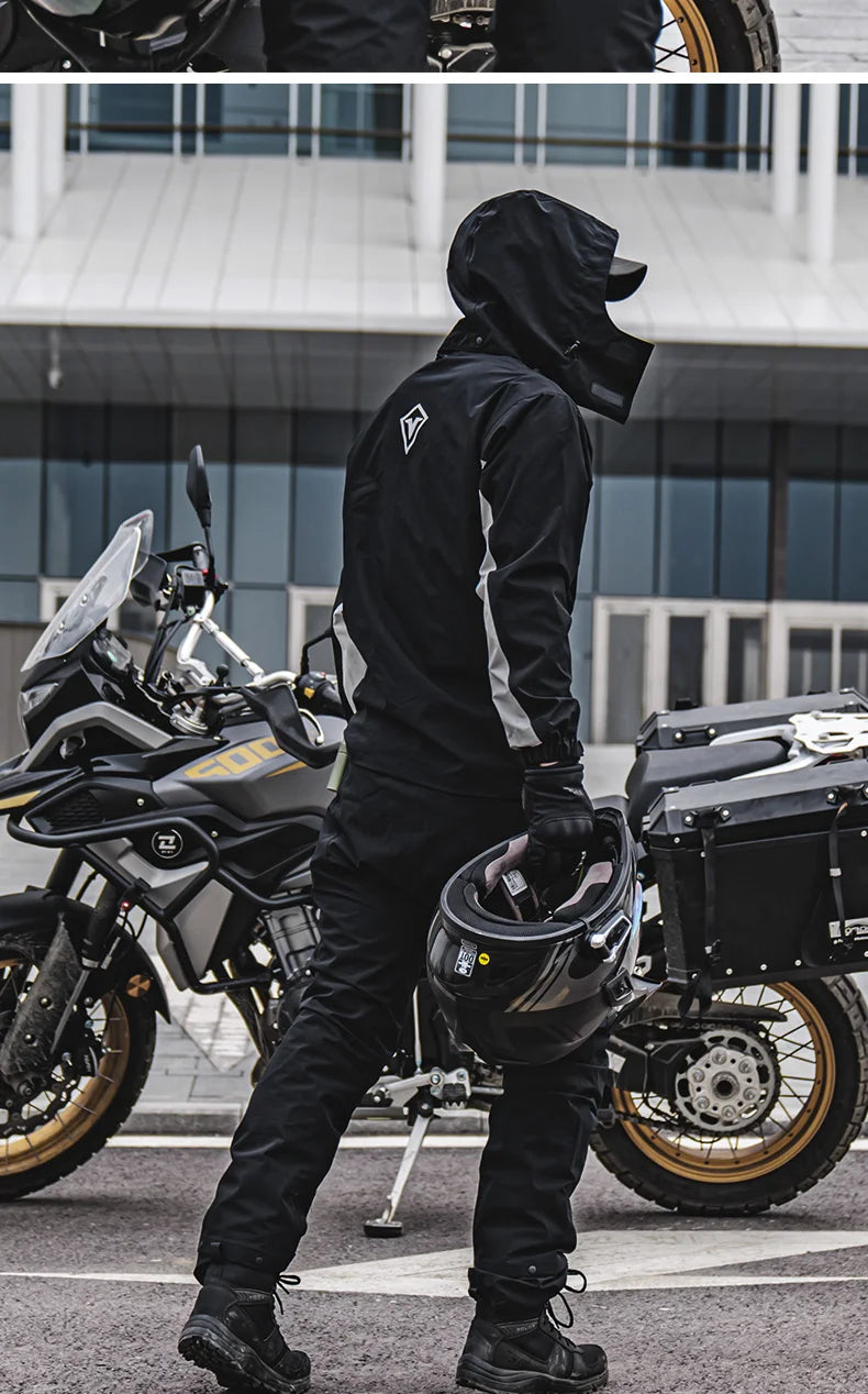 SULAITE Motorcycle Raincoat Suit Men Outdoor Waterproof Rainwear Shoes Cover Ultrathin Rain Coat Cycling Fishing Climbing Jacket